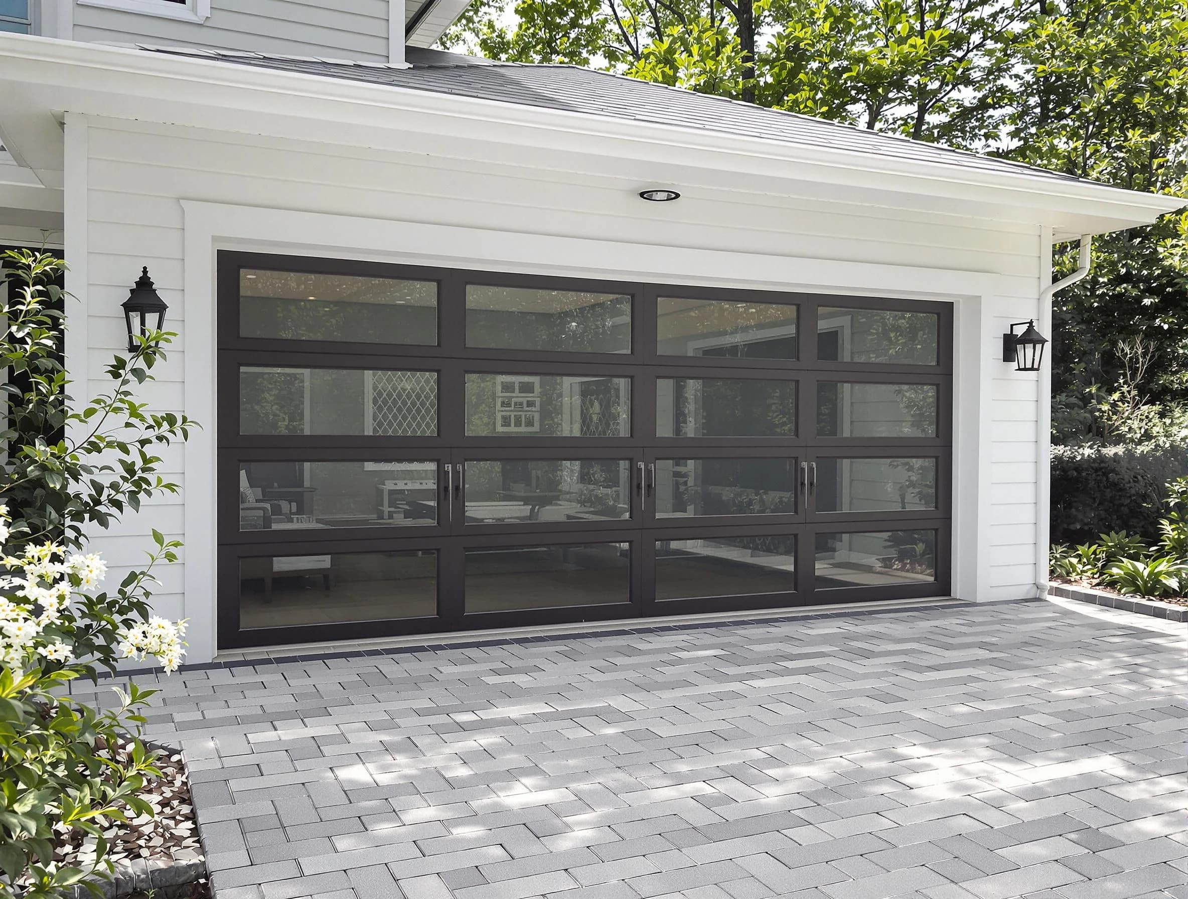 Ramapo Garage Door Repair design specialist presenting custom garage door options to Ramapo homeowner