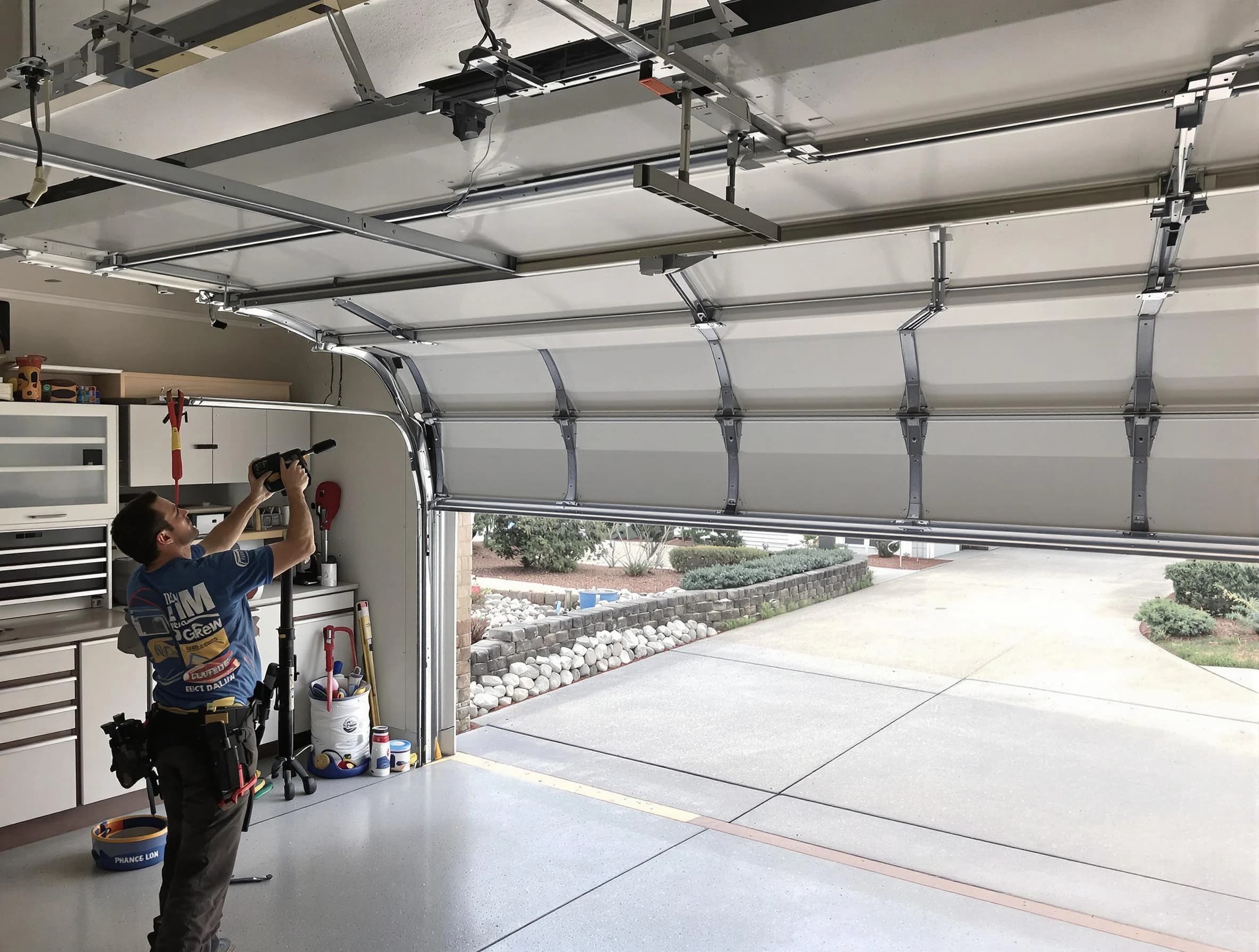 Garage door track repair service by Ramapo Garage Door Repair in Ramapo