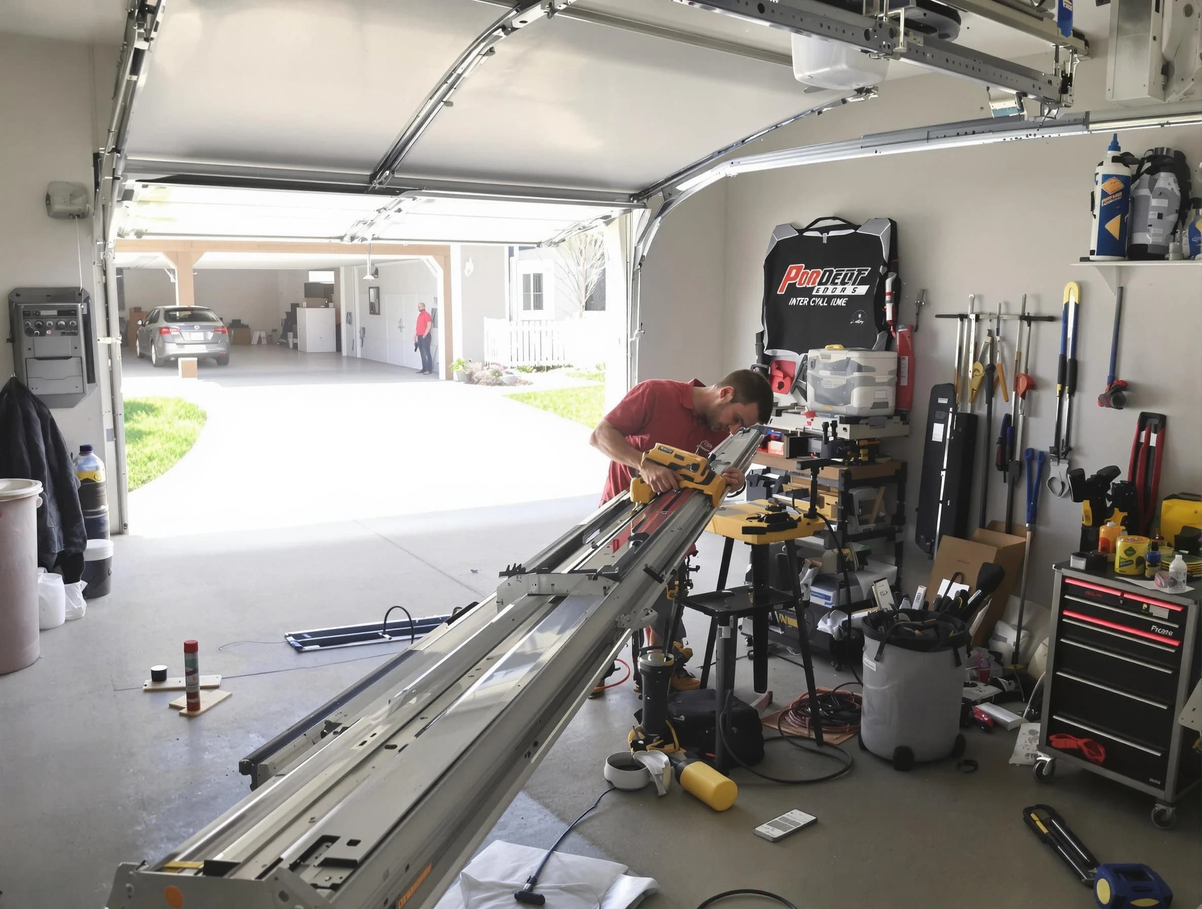 Ramapo Garage Door Repair expert performing track repair in Ramapo